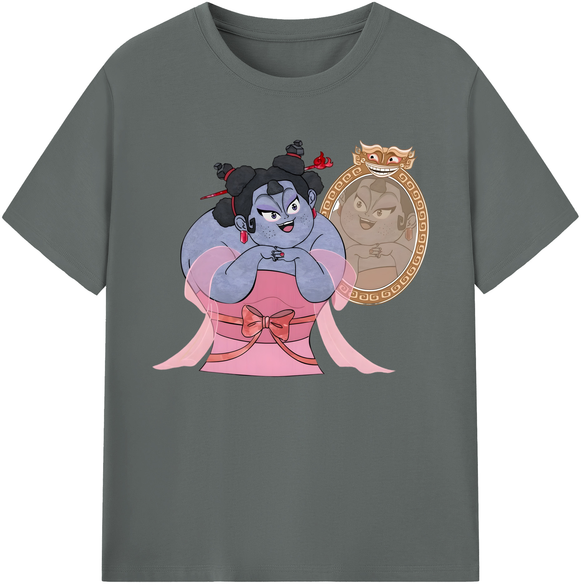 （画像用） Ne Zha 2 ナタ 魔童の大暴れ 綿100％ メンズ半袖Tシャツ｜肌触りやわらか＆通気性